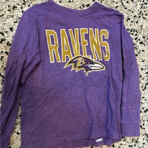 NFL Purple Ravens Kids Long Sleeve Tee